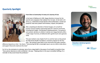 Happy Dentistry Featured in ADA DHF FY26 Q1 Quarterly Impact Report